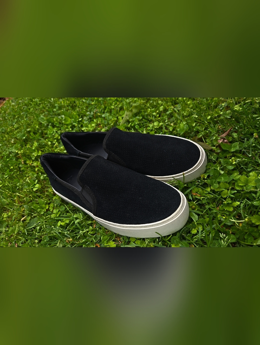 UGG Black Slip-On Loafers with White Sole